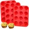 Silicone Muffin Pan, 12-Cup Cupcake Pan for Baking 3 Pack Nonstick Food Grade Silicone Muffin Tray